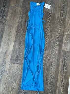 Blue Slinky Dress